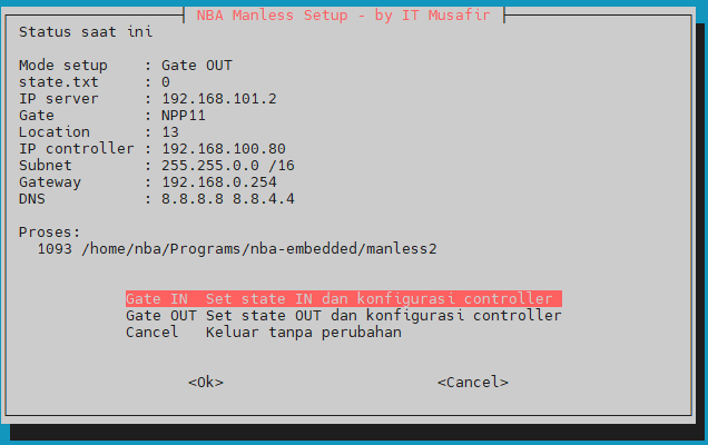 Panduan Setup Manless NBA untuk Gate IN/OUT System Parkir