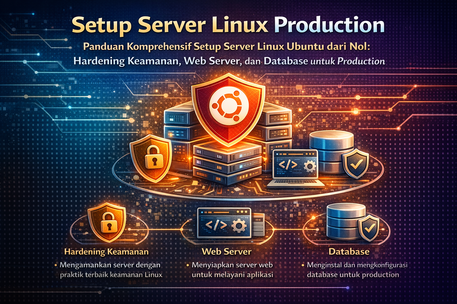 Panduan Komprehensif Setup Server Linux Ubuntu dari Nol: Hardening Keamanan, Web Server, dan Database untuk Production